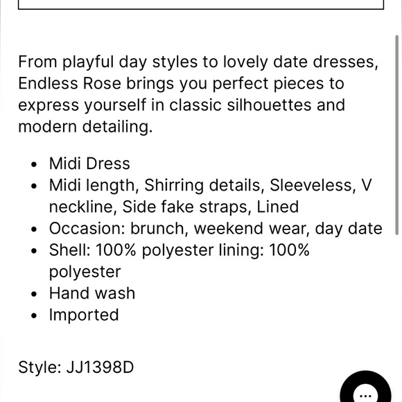 Endless Rose Pleated Midi Dress NWT - Picture 6 of 10